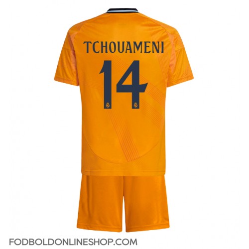 Real Madrid Aurelien Tchouameni #14 Udebane Trøje Børn 2024-25 Kortærmet (+ Korte bukser)